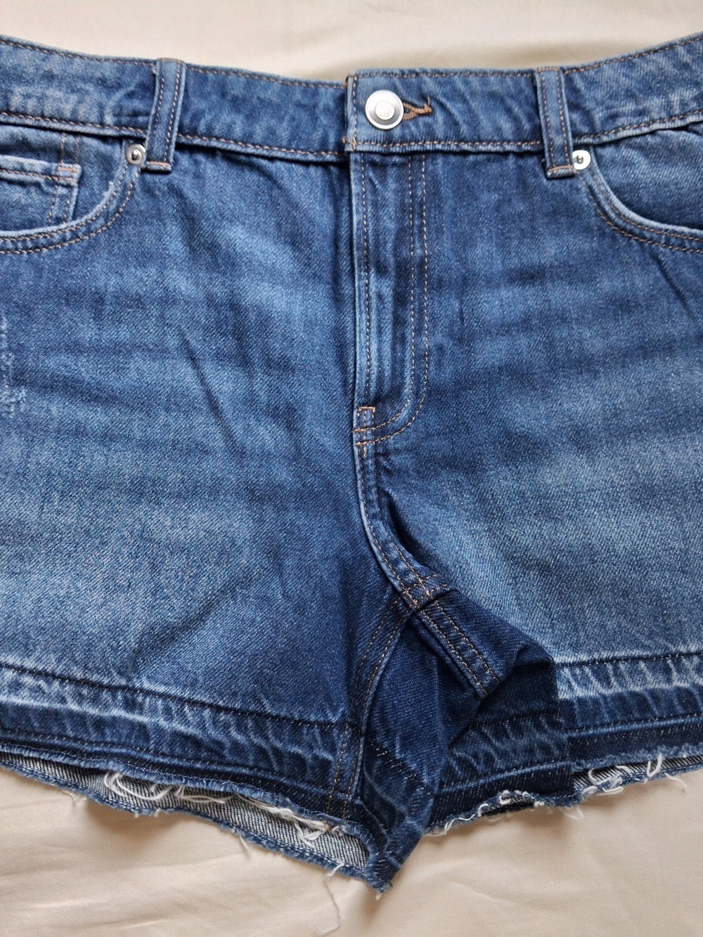 Distressed Denim Shorts Blue Girl's Size 12 NWOT - Picture 3 of 7